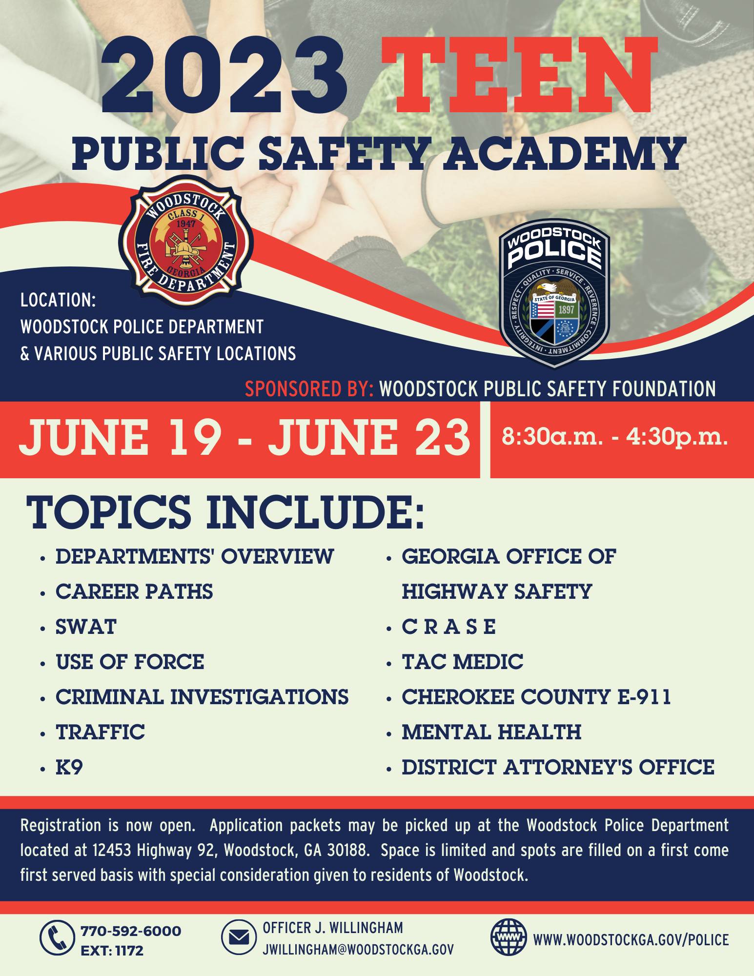 2023 Teen Public Safety Academy Flyer - Copy